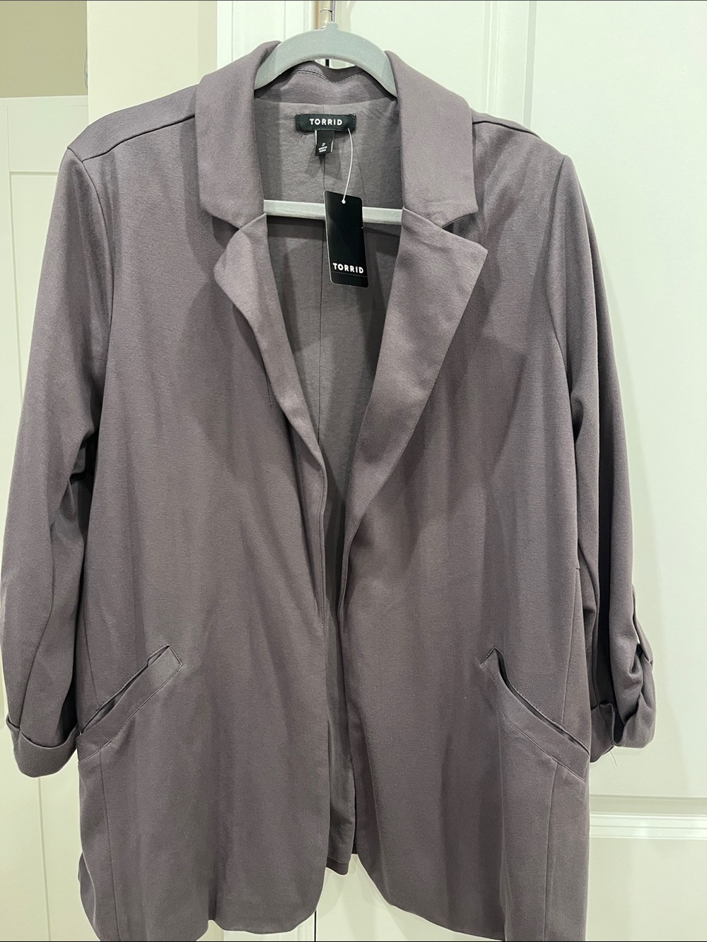 torrid Gray Open-Front Blazer Jacket